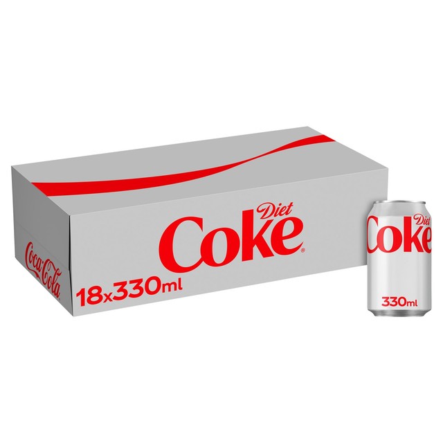 Coca-Cola Diet Coke 18 x 330ml cans - British product