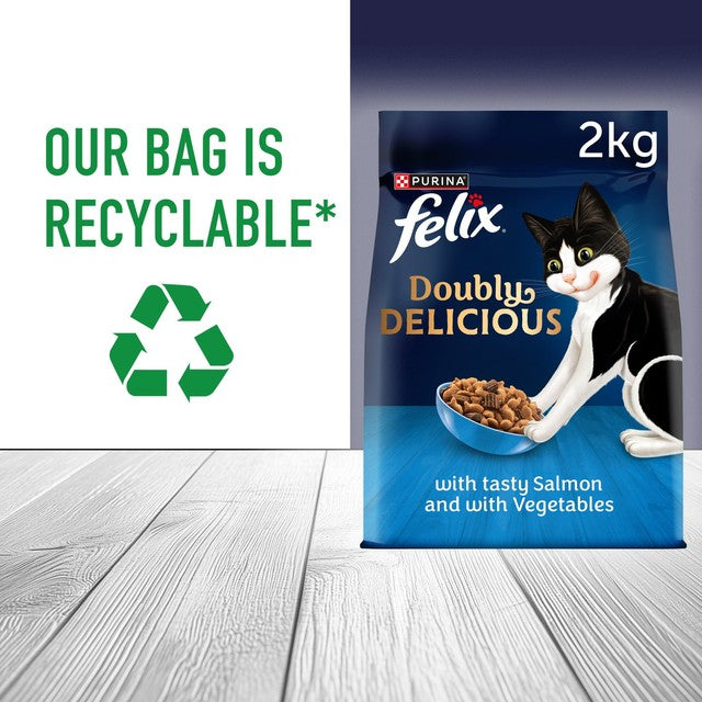 Felix dry cat food salmon and vegetables 2kg - British product