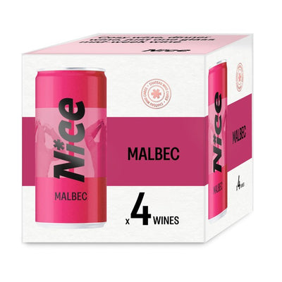 NICE Malbec Cans Multipack Red Wine 4 x 187ml