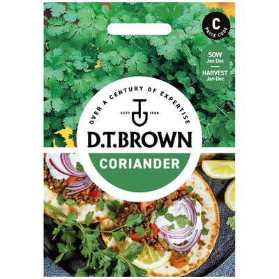 Mr Fothergills Seeds D.T. Brown Coriander Cilantro for Leaf Herb Seeds 150 Seeds