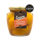 Epicure peach halves in Pineapple & Coconut Syrup 550g - British product