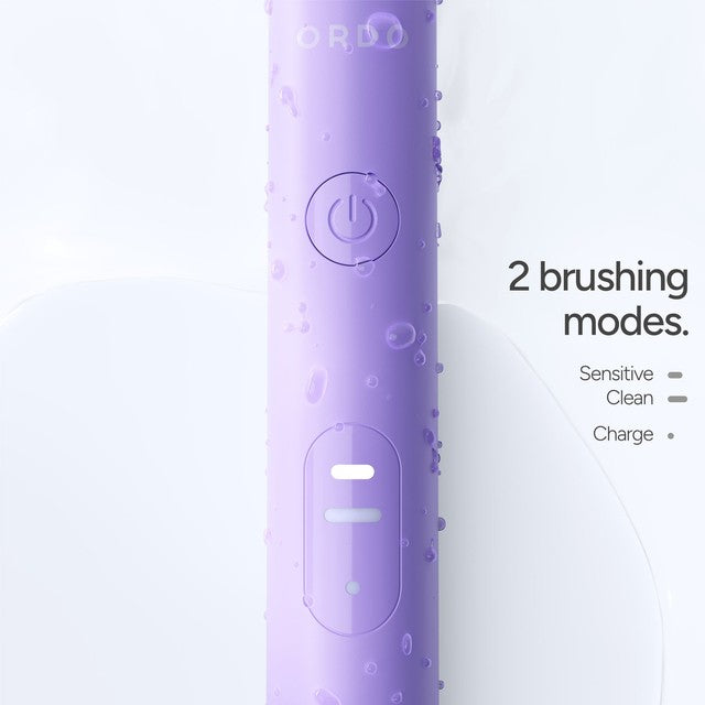 Ordo Sonic Lite lavender electric toothbrush, imported from the UK