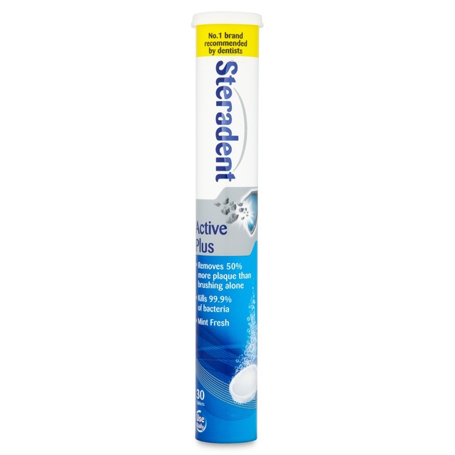Steradent denture cleaner tablets Menthol 30 tablets (British brand)