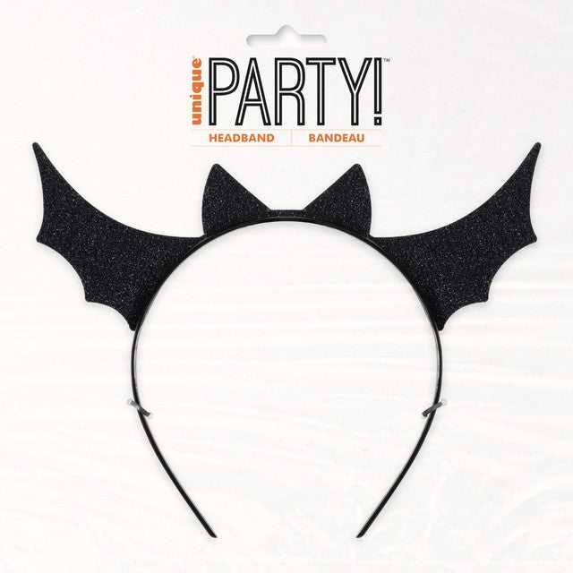 Unique Party Black Bat Halloween headband 12 inch - British product