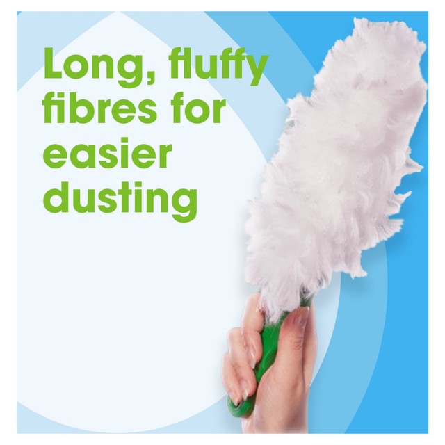 Pledge Fluffy Duster Starter Pack with 1 handle and 2 refills, imported from the UK