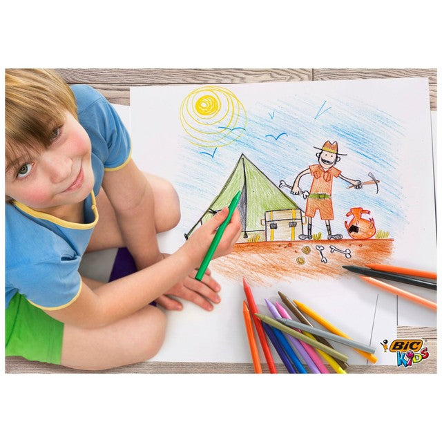 BIC Kids Plastidecor crayons assorted colours 12 pack - British product