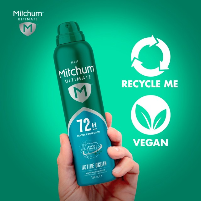 Mitchum anti-perspirant deodorant spray Active Ocean 250ml, imported from the UK