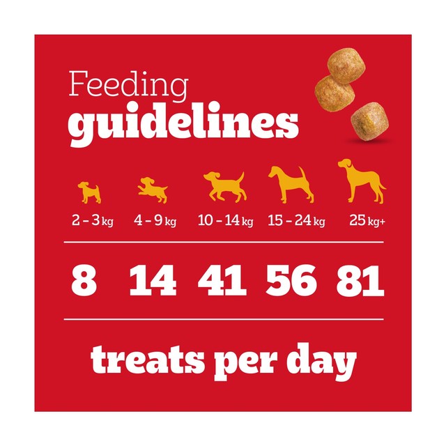 Pedigree puppy treats chicken chewy cubes 125g, imported from the UK