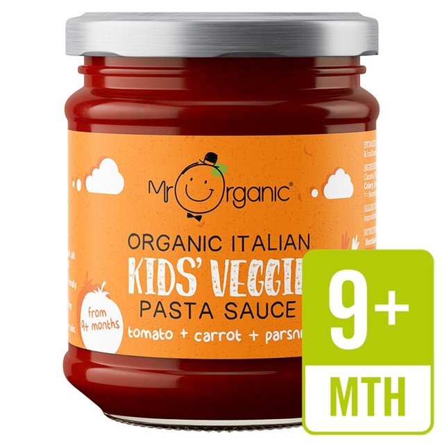 Mr Organic tomato carrot parsnip pasta sauce 200g, imported from the UK
