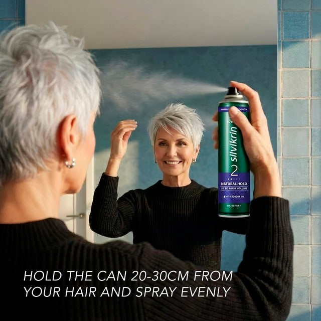 Silvikrin Natural Hold hairspray 400ml (British brand)