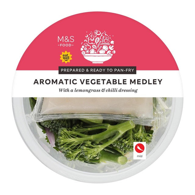 M&S Vegetable Medley with lemongrass chilli dressing 250g, imported from the UK
