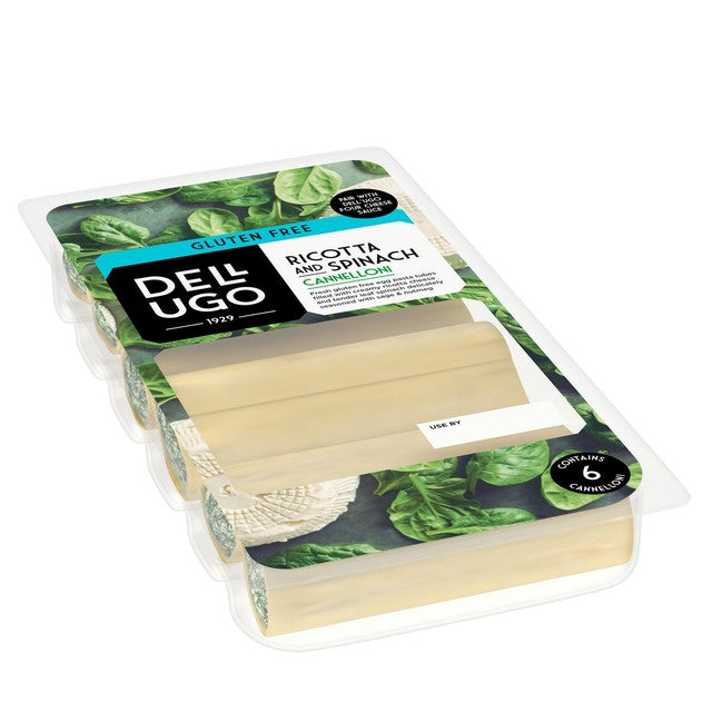 Dell' Ugo gluten free spinach and ricotta cannelloni 300g - British product