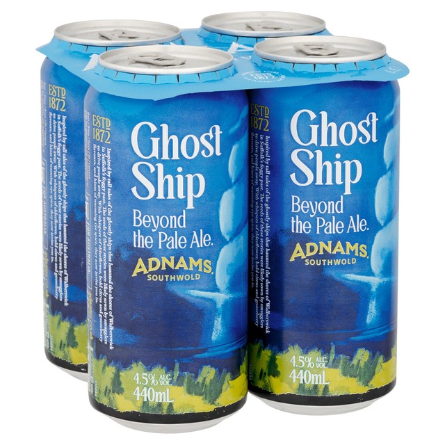 Adnams Ghost Ship pale ale 4 x 440ml cans - British product