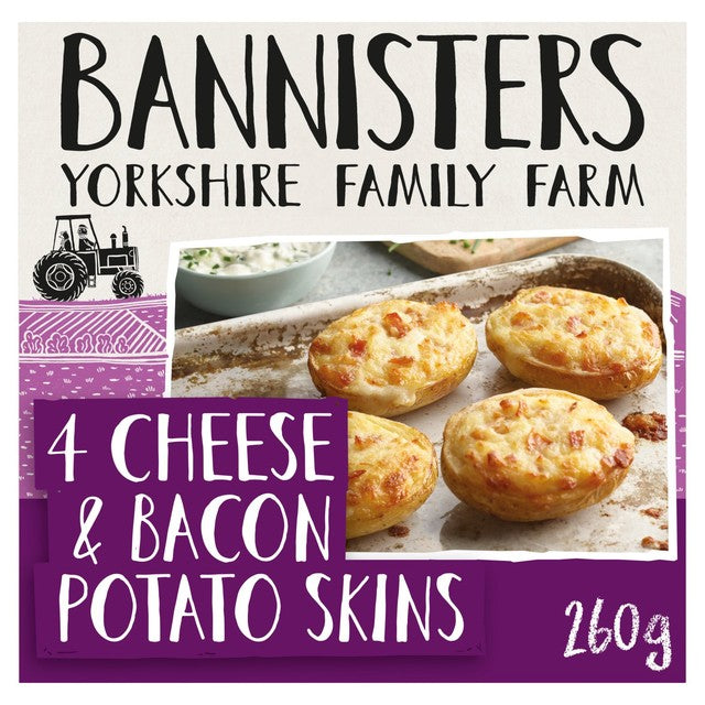 Bannisters Farm 4 Cheese Bacon Potato Skins - British product