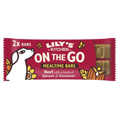 Lily's Kitchen Dog On The Go Beef Bars Complete Dog Food 2x 40g