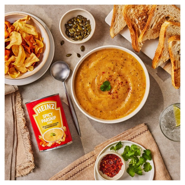 Heinz spicy parsnip canned soup 400g (British brand)