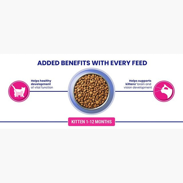 Purina One Kitten Chicken Dry Cat Food 750g, imported from the UK
