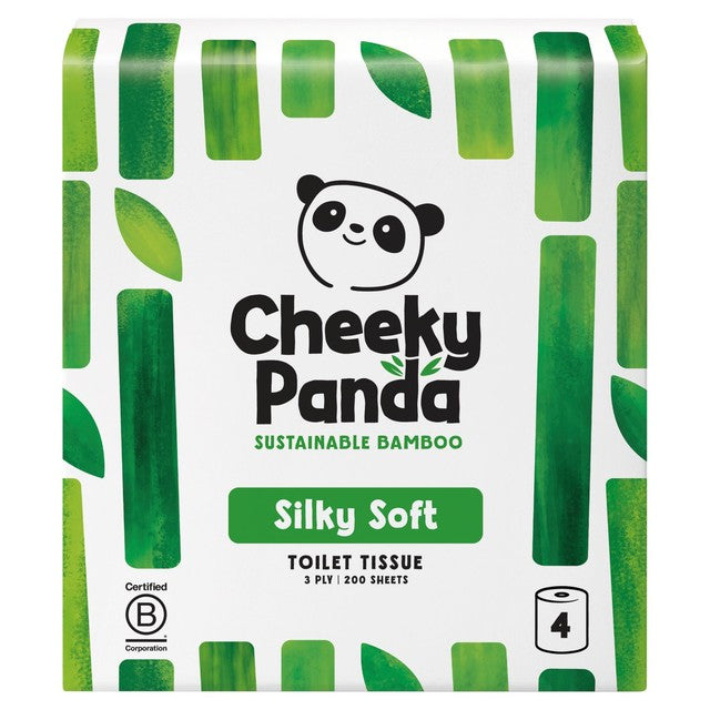 The Cheeky Panda Natural Bamboo Toilet Roll 4 Pack - British product