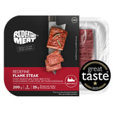 REDEFINE MEAT plant-based flank steak 2 x 100g, imported from the UK