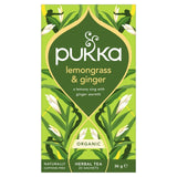 Pukka lemongrass and ginger herbal tea x20 tea bags imported from the UK