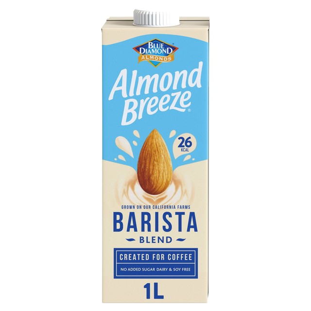 Almond Breeze barista blend almond milk alternative unsweetened 1L - British product