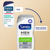 Sanex Men Active Fresh Body Wash 400ml (British brand)