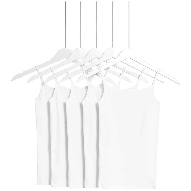 M&S girls camisoles 5-pack, 6-7 years, imported from the UK