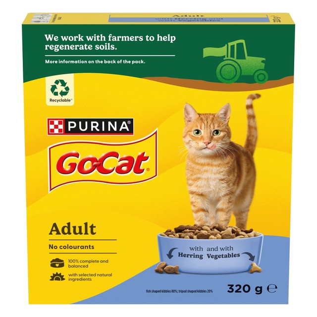 Go-Cat dry cat food herring with vegetables 320g, UK version