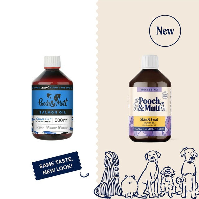 Pooch & Mutt Salmon Oil 500ml, imported from the UK
