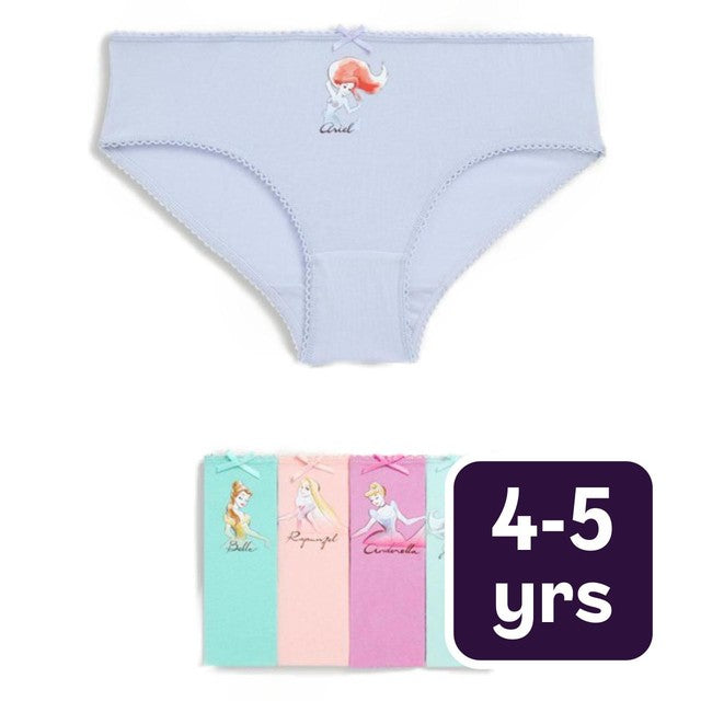 M&S Disney Princess knickers for girls 4-5 years multi-pack, imported from the UK