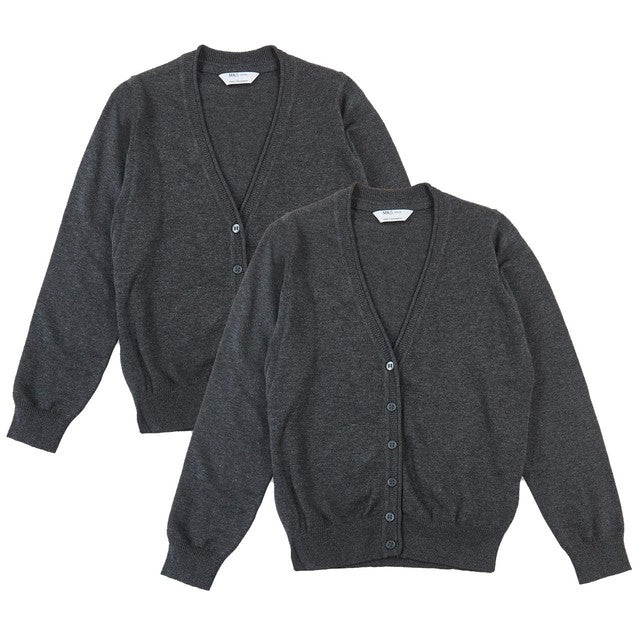 M&S Girls Cotton Cardigan Grey 11-12 Years, imported from the UK
