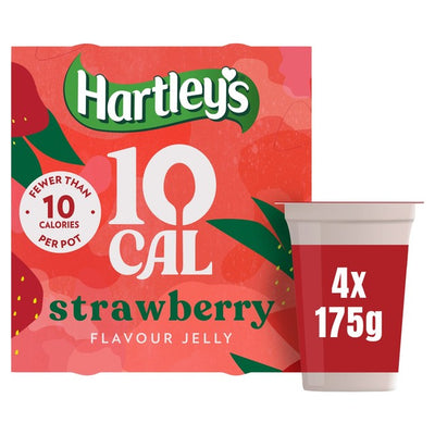 Hartley's 10Cal Strawberry Jelly Pudding Pots 4 x 175g