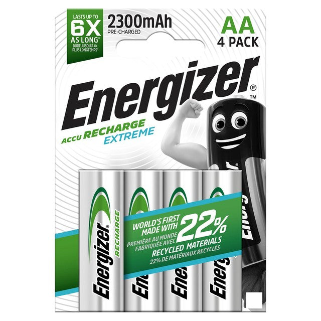 Energizer Extreme AA rechargeable batteries 4-pack - British product
