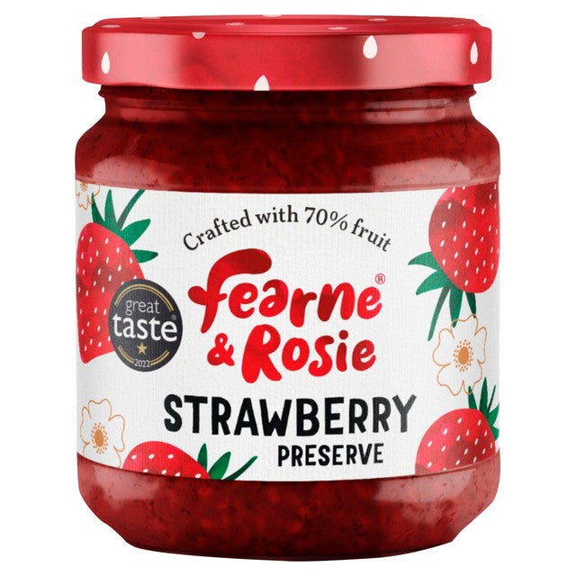 Fearne & Rosie strawberry reduced sugar jam 310g - British product