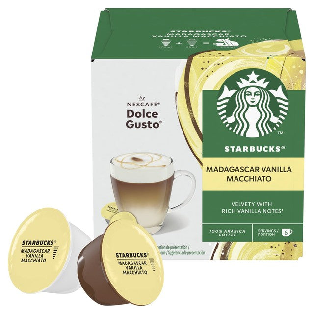 Starbucks Madagascar Vanilla Macchiato coffee capsules (British brand)
