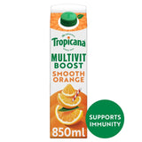 Tropicana smooth orange multivit boost fruit juice 850ml (British brand)