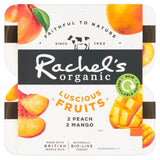 Rachel's Peach & Mango bio live yogurt 4 x 110g, imported from the UK