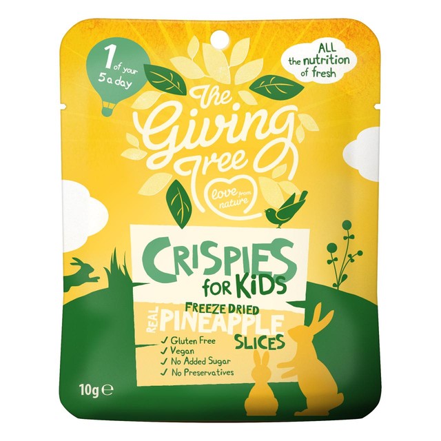 Giving Tree freeze dried pineapple crispies 10g, UK version