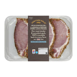 M&S pork loin steaks lemon and pepper 512g, imported from the UK