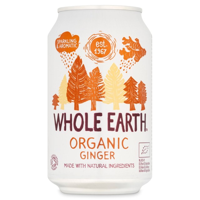 Whole Earth organic sparkling ginger drink 330ml (British brand)