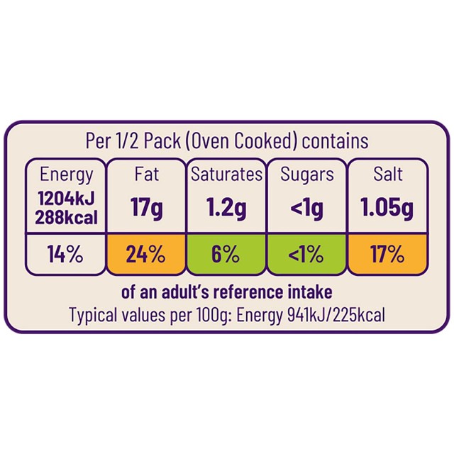 Ocado frozen breaded scampi 280g, imported from the UK