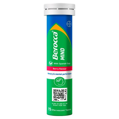Berocca Mind Berry Flavour Effervescent Tablets x15