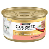 Gourmet Gold salmon wet cat food 85g can, UK version