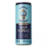 Bombay Sapphire gin and tonic premix cocktail 250ml - British product