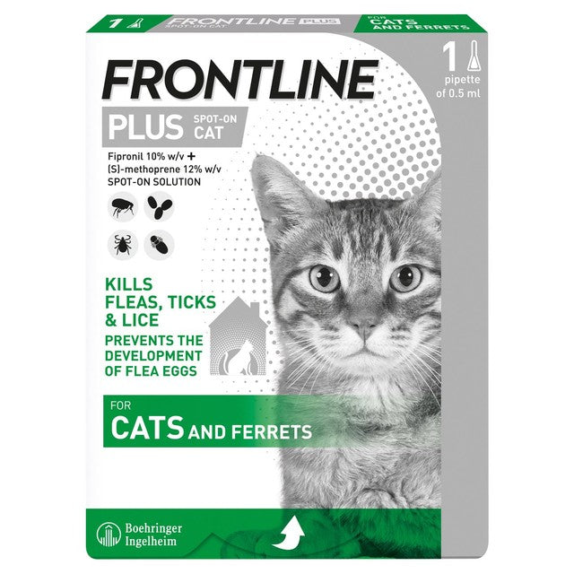 Frontline Plus Cat Flea & Tick Treatment - British product