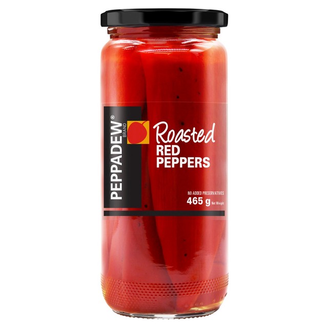 Peppadew Roasted Red Peppers 465g, imported from the UK