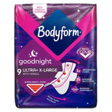 Bodyform Ultra Night Extra Sanitary Towels 9 per pack - British product