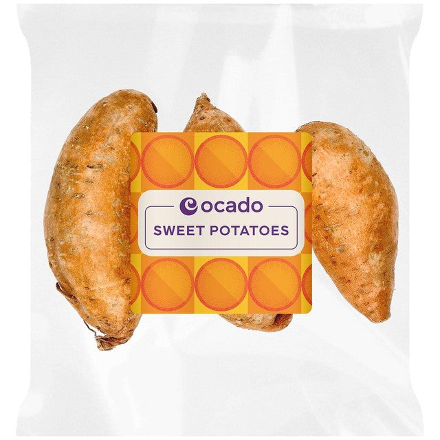Ocado sweet potatoes 3 per pack, imported from the UK