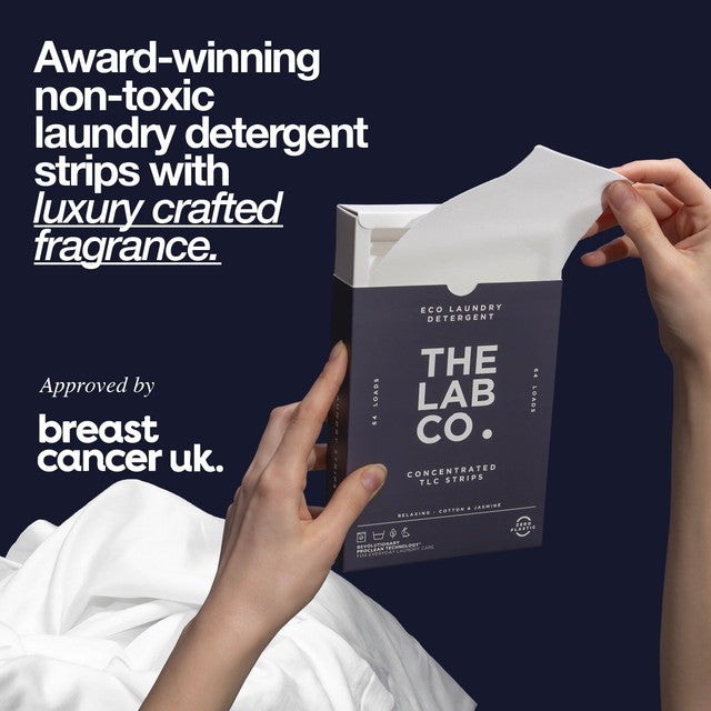 The Lab Co. laundry detergent sheets non-bio relaxing scent 64 loads (British brand)