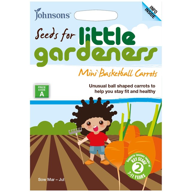 Mr Fothergills Johnsons Mini Basketball Carrot Seeds 750, imported from the UK
